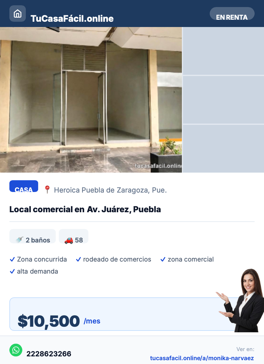 Local en renta en Colonia La Paz, Puebla, Pue., Heroica Puebla de Zaragoza, foto 2