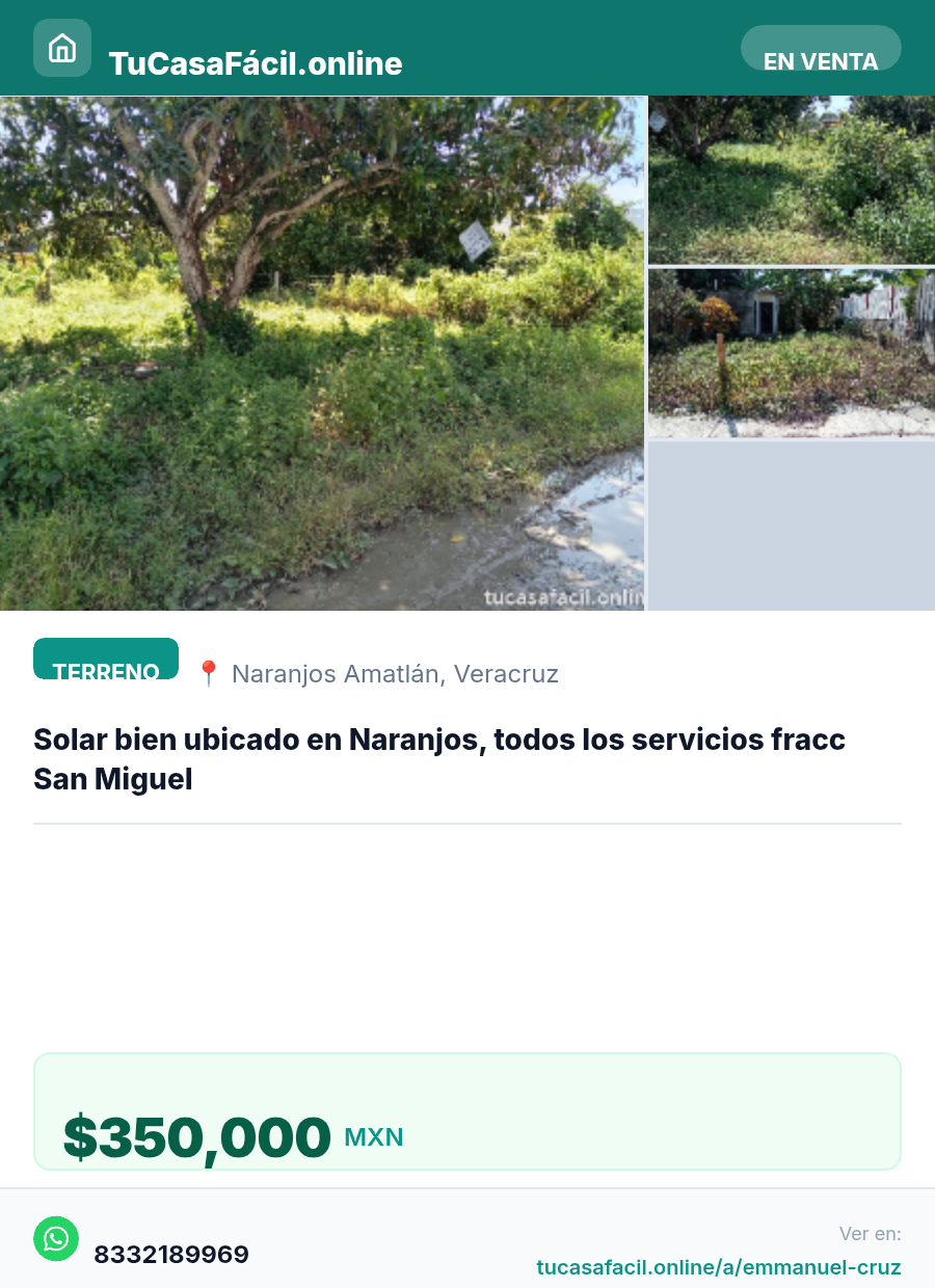 Terreno en venta en FRACCIONAMIENTO SAN MIGUEL, Naranjos Amatlán, foto 4