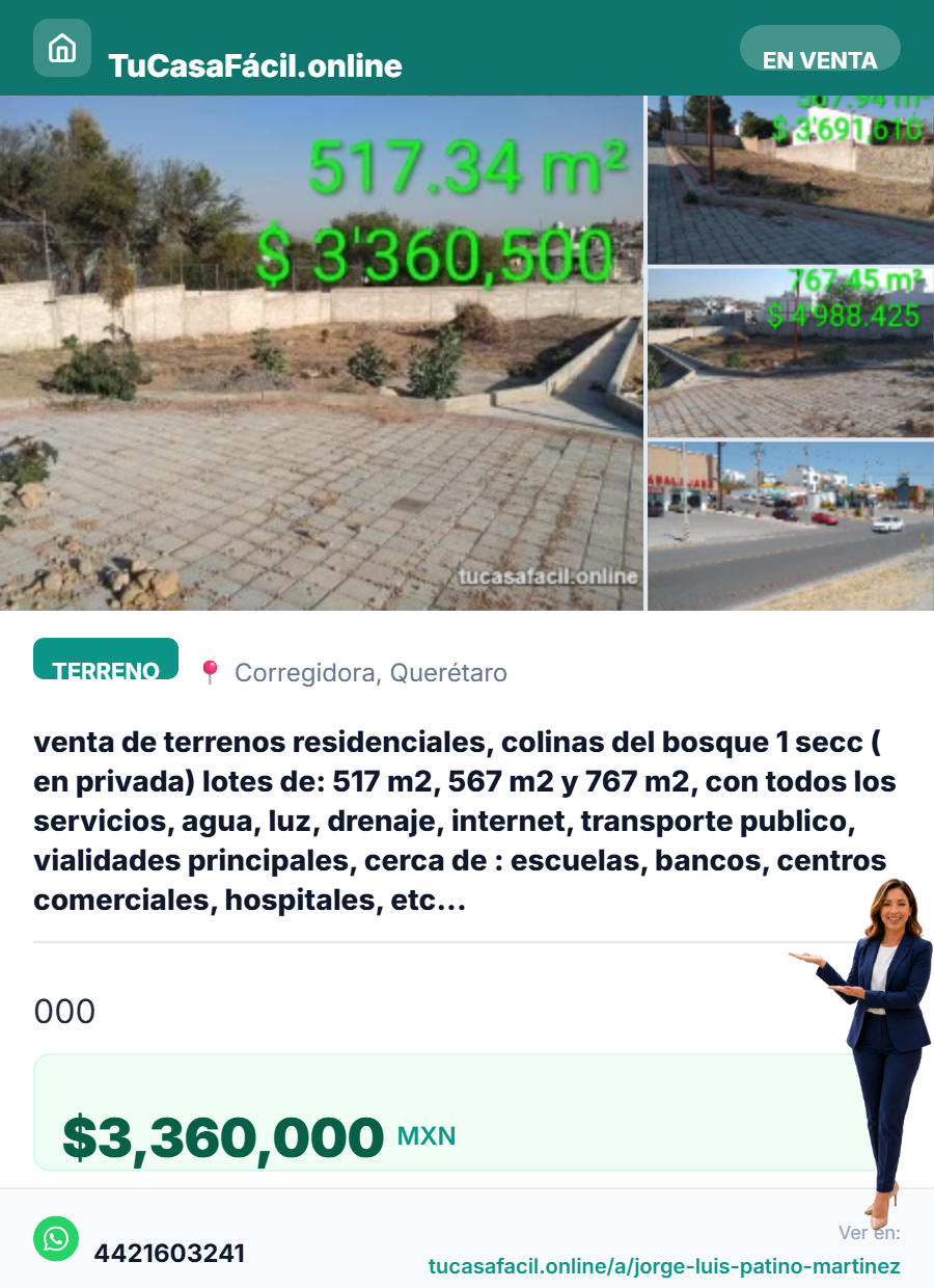 Terreno en venta en colinas del bosque 1 secc, Corregidora, foto 8