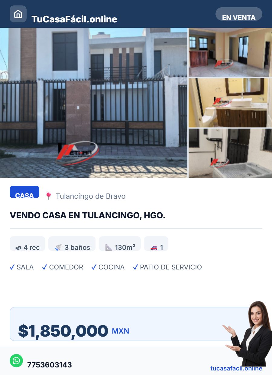 Casa en venta en LA MORENA 3ra. SECCIÓN, Tulancingo de Bravo, foto 6